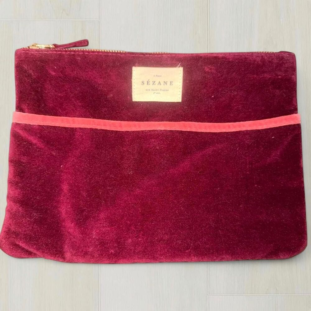 Sezane Women's Burgundy and Red Bag